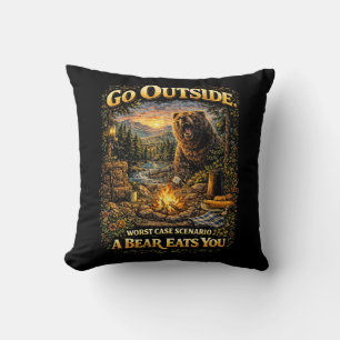 Worst Case Wilderness Throw Pillow