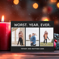 Worst Year Ever Funny Christmas Photo Dark Humour