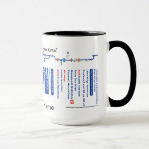Wor'ster and B'ham Canal Route Map Mug