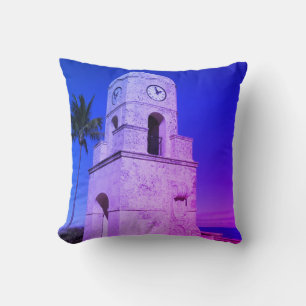 Worth Avenue Clock Tower - Palm Beach, FL Throw Pillow