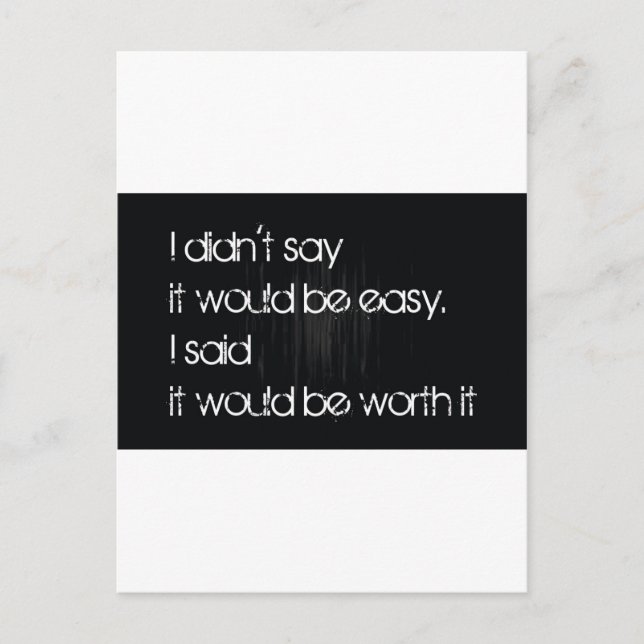 Worth It Postcard (Front)