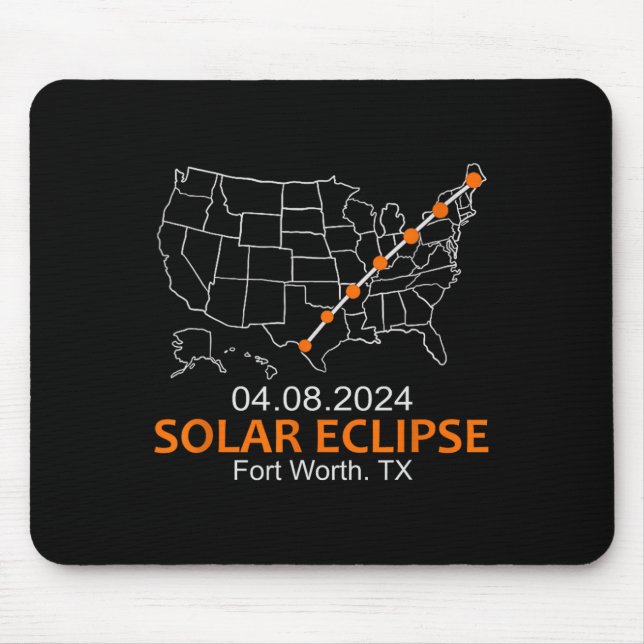 Worth Texas 2024 Total Solar Eclipse  Mouse Pad (Front)