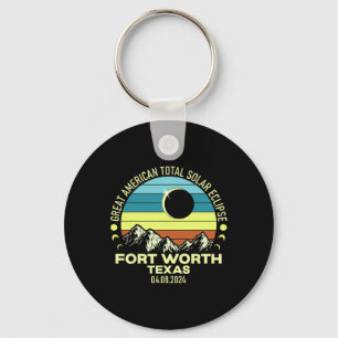 Worth Texas Total Solar Eclipse 2024 Keychain