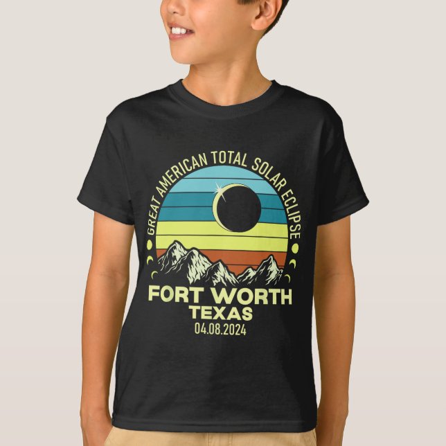 Worth Texas Total Solar Eclipse 2024  T-Shirt (Front)