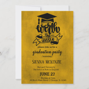 Worth the hassle - Yellow Invitation