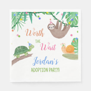 Worth the Wait Adoption Party Napkin