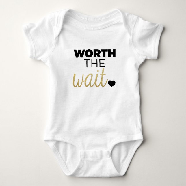 Worth The Wait. Baby Bodysuit (Front)
