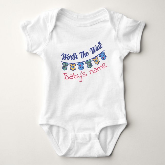 Worth The Wait IVF Baby Bodysuit (Front)