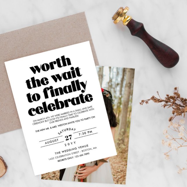 Worth the Wait Sequel Wedding Celebration Invitation (Creator Uploaded)