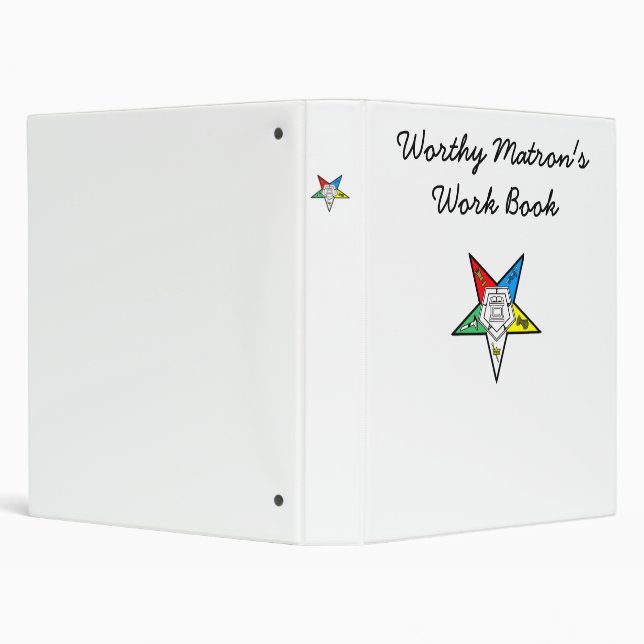 Worthy Matron's Work Book Binder (Background)