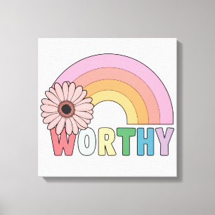 Worthy Rainbow Bloom Canvas Print