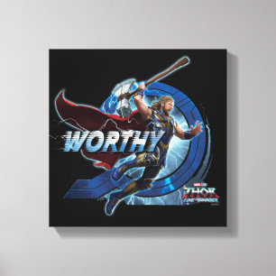 Worthy Thor Stormbreaker Rush Graphic Canvas Print