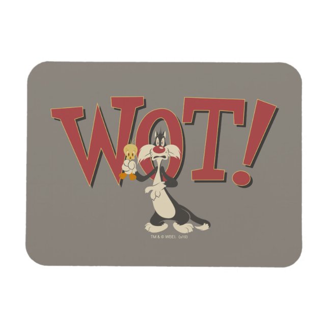 "Wot!" SYLVESTER™ & TWEETY™ Hypnotized Magnet (Horizontal)