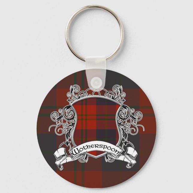Wotherspoon Tartan Shield Keychain (Front)