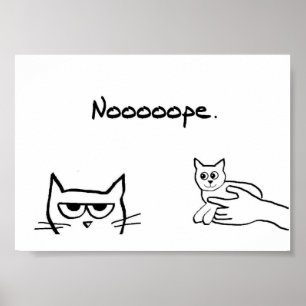Would Angry Cat Like a Kitten? - Funny Cat Poster