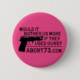 Would it Bother Us More if They Used Guns? Abort73 2 Inch Round Button