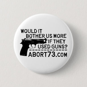 Would it Bother Us More if They Used Guns? Abort73 2 Inch Round Button