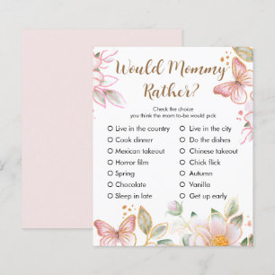Would Mommy Rather   Baby Shower Personalized Game