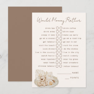 Would Mommy  Rather Party Game Enclosure Card