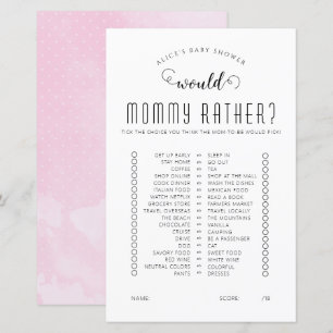 Would She Rather Baby Shower Game
