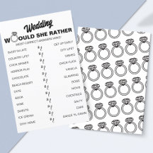Would She Rather? Game Fun Bridal Shower Game