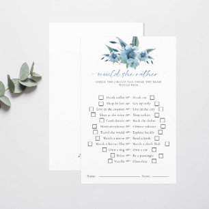 Would She Rather Something Blue Bridal Shower