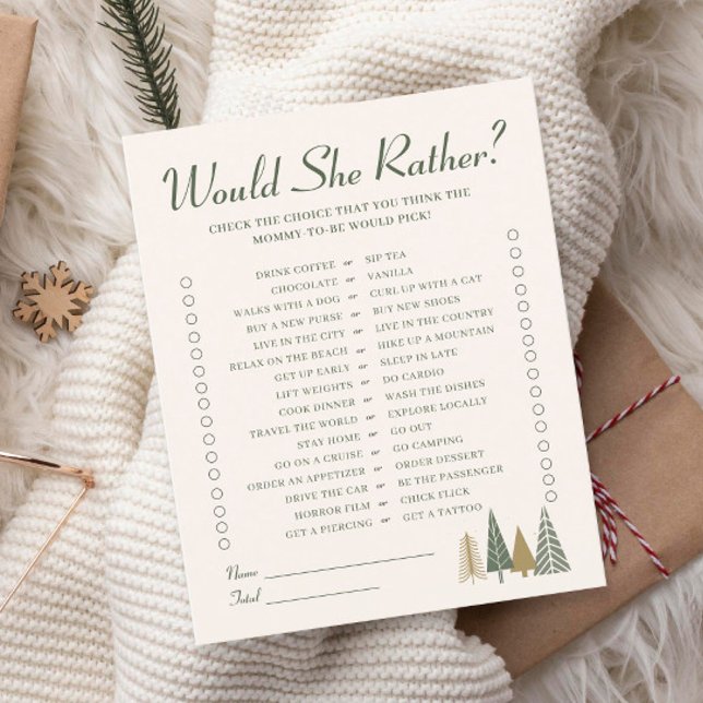 Would She Rather Winter Baby Shower Game (Creator Uploaded)