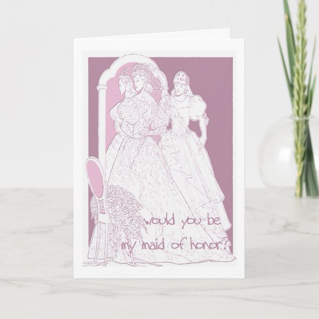 would you be my maid of honour invitation (Front)