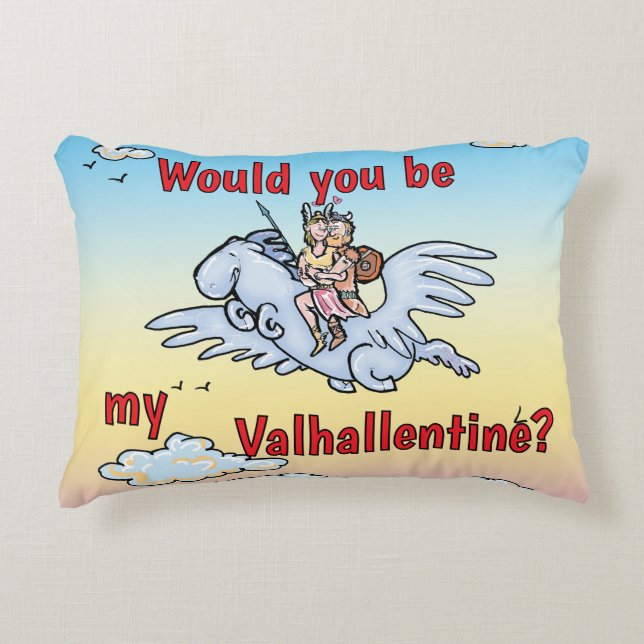 Would you be my Valhallentine Accent Pillow (Front)