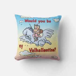 Would you be my Valhallentine Throw Pillow