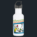 Would You Eat Them With A Mouse? 532 Ml Water Bottle<br><div class="desc">This officially licensed design features a memorable moment straight from the pages of the beloved Dr. Seuss book, Green Eggs and Ham. The illustration shows the always-persistent Sam-I-Am gesturing toward his famous dish on a table, while a little mouse sits patiently nearby on a tiny stool. The classic rhyming question,...</div>