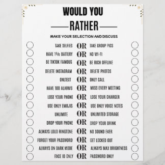 Would You Rather – Tech & Social Media Edition Letterhead