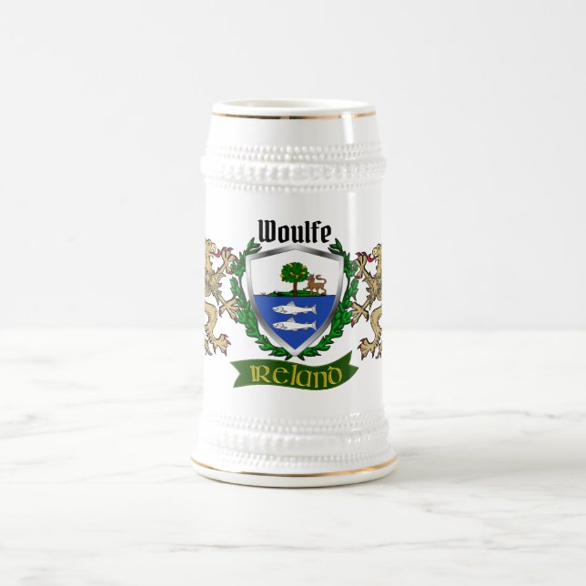 Woulfe Irish Shield Beer Stein (Center)