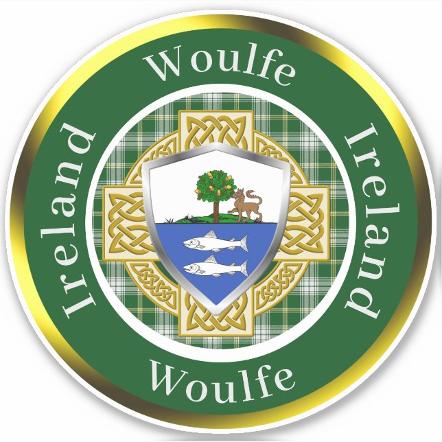 Woulfe Irish Shield/Celtic Cross Personalized (Front)