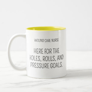 Wound Care Nurse Vibes Mug, funny Coffee Mug, Two-Tone Coffee Mug