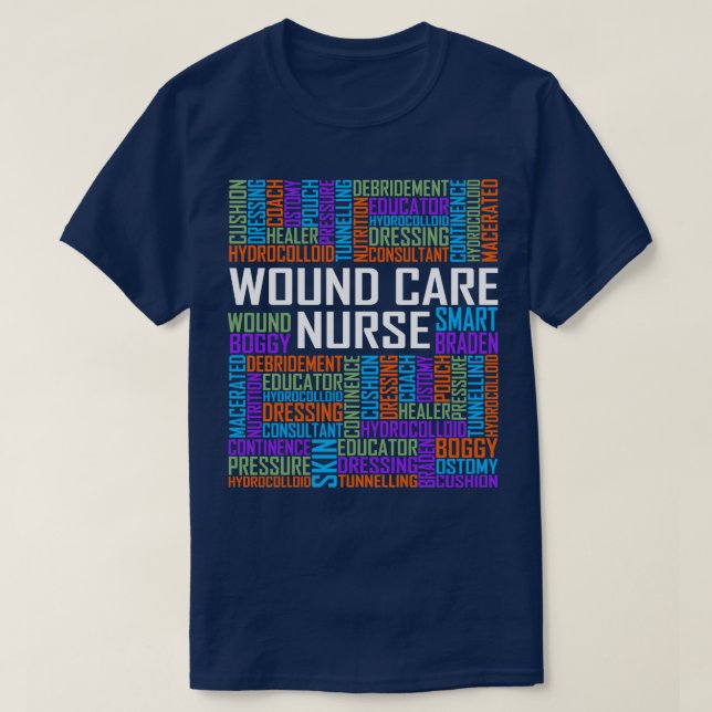 Wound e Nurse Words T-Shirt (Design Front)