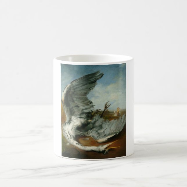 Wounded Heron (by George Frederick Watts) Coffee Mug (Center)