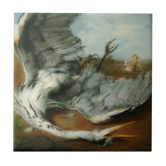 Wounded Heron (by George Frederick Watts) Tile (Front)