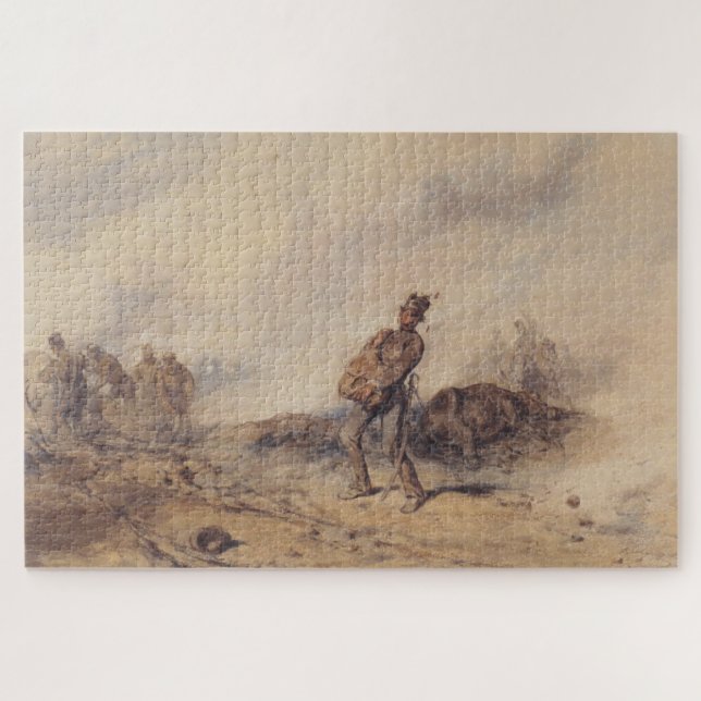 Wounded Soldier After the Battle (War Scene) Jigsaw Puzzle (Horizontal)