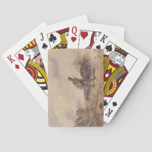 Wounded Soldier After the Battle (War Scene) Playing Cards