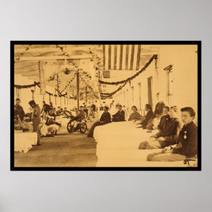 Wounded Soliders in Armoury Square Hospital DC Poster