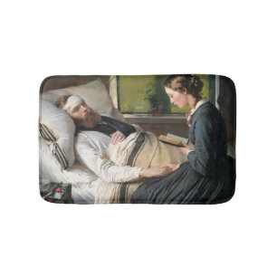 Wounded Warrior (by Elisabeth Jerichau-Baumann) Bath Mat