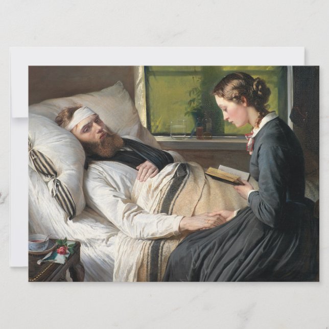 Wounded Warrior (by Elisabeth Jerichau-Baumann) Card (Front)