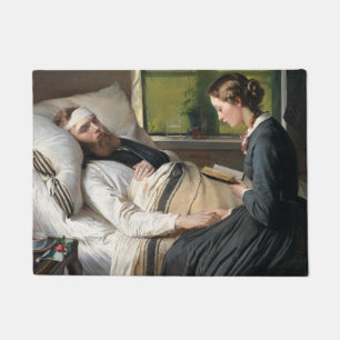 Wounded Warrior (by Elisabeth Jerichau-Baumann) Doormat