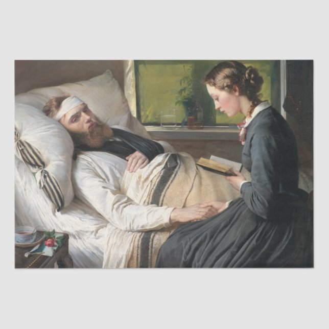 Wounded Warrior (by Elisabeth Jerichau-Baumann) Tissue Paper (Front)