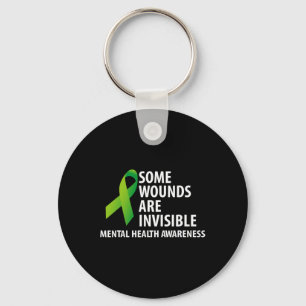 Wounds Are Invisible Mental Health Awareness Month Keychain