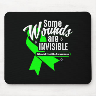 Wounds Are Invisible Mental Health Awareness Women Mouse Pad