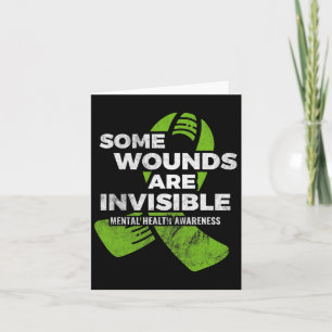Wounds Invisible Mental Health Awareness Psycholog Card