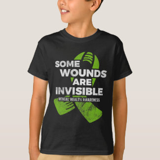 Wounds Invisible Mental Health Awareness Psycholog T-Shirt