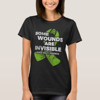 Wounds Invisible Mental Health Awareness Psycholog T-Shirt
